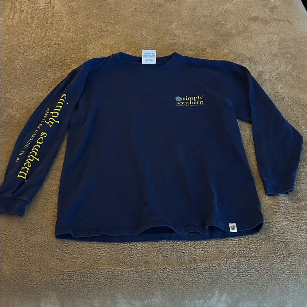 Simply Southern Navy Long Sleeve Kids Tee